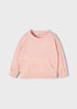 Mayoral Girls Basic Peach Pullover Sweatshirt, Long Sleeved, Pockets, Front