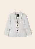3452 Mayoral Mini Boys Tailored Dress Blazer Jacket, Tapioca Linen