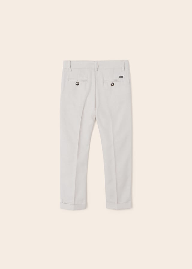 3514 Mayoral Mini Boys Tailored Dress Pants, Tapioca Linen