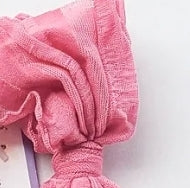 4.5 inch crinkle bow nylon baby headband, pink