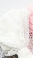 4.5 inch crinkle bow nylon baby headband, white