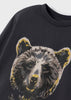 Boys Graphic Printed T-Shirt, Long Sleeved Round Neckline Shirt, Front Detail