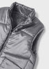 Matte Metallic Zippered Reversible Sleeveless Vest, Mayoral Girls