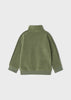 Wrap Around Collared Long Sleeved Sweatshirt, Half Zip Up Sweater, Green, Mayoral Boys, Back