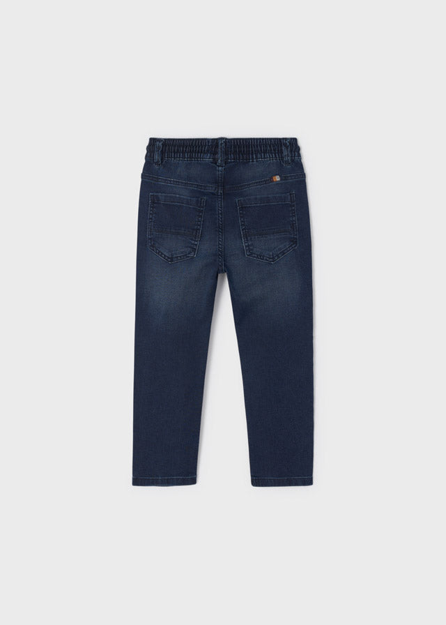 Back Pockets, Mayoral Boys Soft Denim Jogger Pants, Elasticated Waistband and Belt Loops
