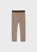 4760 Mayoral Girls Polka Dot Leggings, Mocha