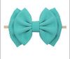 6" Bow & Nylon Headband, Turquoise
