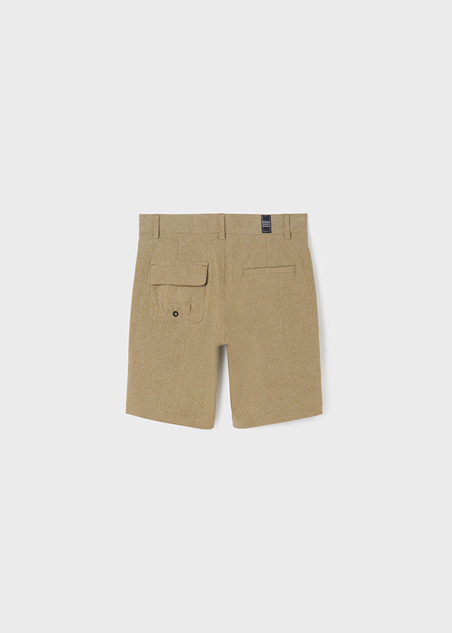 Boys Mayoral Sand Bermuda Shorts, Belt Loops, Back Functional Pockets