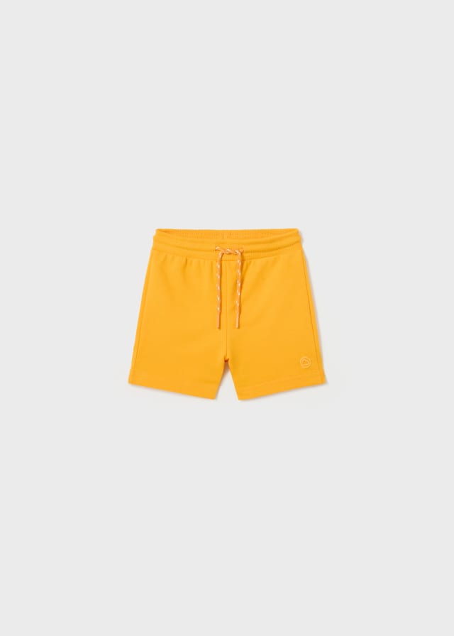 621 Mayoral Fleece Play Shorts, Amber front