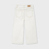 6546 Girls Mayoral Cropped Pants, Off-White, Two Back Pockets, Twill Jeans 