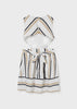 6921 Mayoral Tween/Teen Girls Tailored Cutout Dress, Black/Tan Stripes