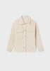 Girls Mayoral Collared Long Sleeved Overshirt, Front Central Button Fastenings, Front Breast Pockets