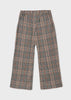 Girls Pants, Red Plaid, Adjustable Waistband, Cropped, Back