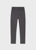 Mayoral Boys Long Fitted Pants Dark Grey, Eco-Friendly, Front