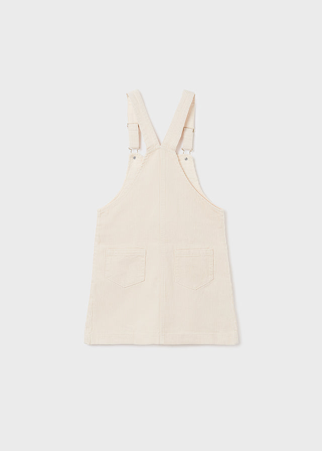 Overalls Skirt Dress, Corduroy, Functional Back Pockets, Chickpea