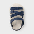 9408 Mayoral Girls Navy Butterfly Velcro Straps Sandals