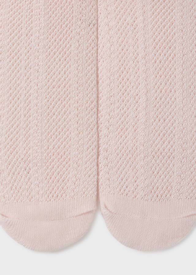 Girls mayoral Tights, Baby Pink Tights, Knitted Design