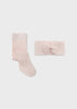 Mayoral Girls Baby Pink Tights with Matching Headband,