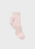 Mayoral Girls Baby Pink Ruffled Tights, Front, Elasticated, Socks