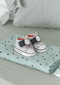 Mayoral Girls Canvas Sneakers, 3D Bunny, Velcro Straps, Black and White 