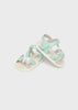  	9635 Mayoral Strappy Butterfly Sandals, Aqua/Cream details