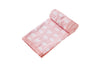 Pink Sheep Security Blanket with White Sheep all over pink blanket
