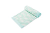 Mint Green Security Blanket with White Bunny Prints all over blanket