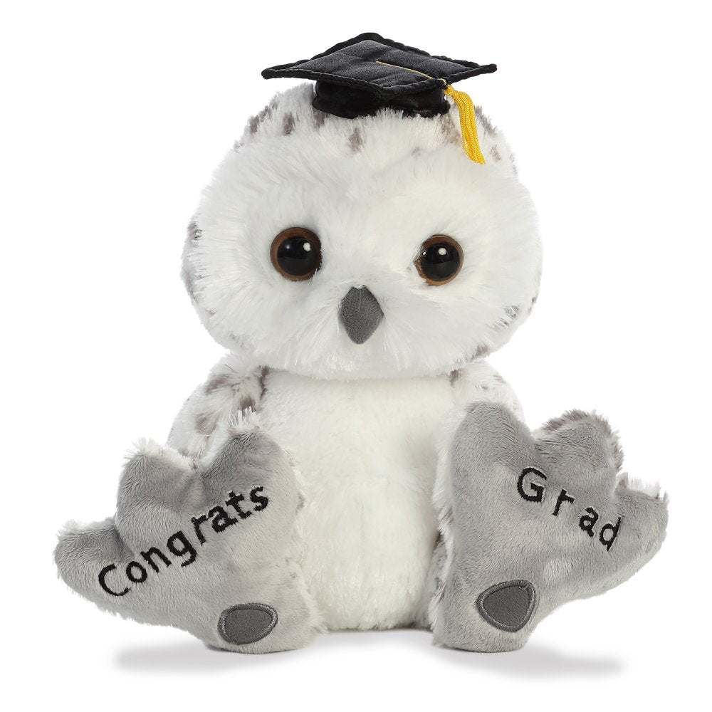 Aurora Taddle Toes Graduation Owl, Features Words "Congrats Grad" on Feet, Comes with Graduation Cap 