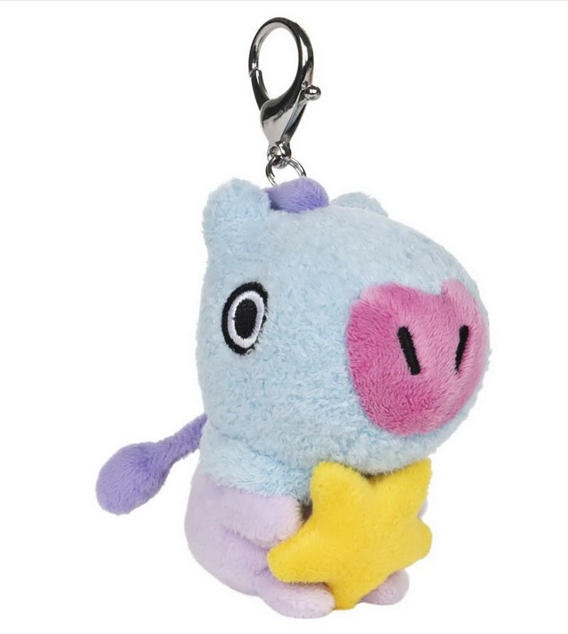 BT21 Official Line Friends 3" Plush Bumble Buddy Backpack Bag Clip, Mang Pony