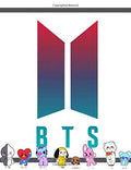 bt21 bangtan boys wide ruled notebook, BTS logo cover journal, BTS Kpop army gifts