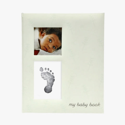 Baby Book -1st Year Baby Journal & Memory Book Keepsake - Sage Green Leaves