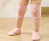 BABY & TODDLER CRAWLER KNEE PROTECTION, KNEE PADS AND NONSKID SOCKS, DUSTY ROSE PINK