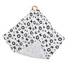 Bamboo muslin teething blanket and wood teething ring for babies and toddlers, unisex black and white print