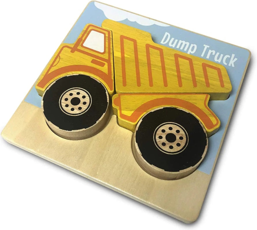 Eco-friendly Chunky Wooden Puzzle, Construction Vehicle
