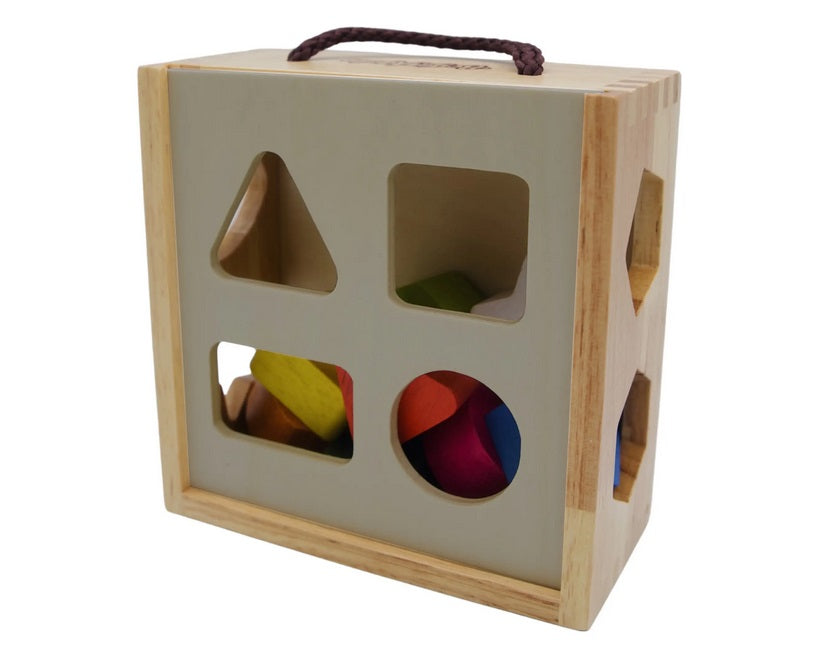 Eco-friendly Wooden Shape Sorter On the Go