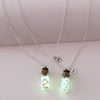 Best Friends BFF Pendant Necklaces, 2PC Set, Glow in the Dark Butterfly Confetti Vials