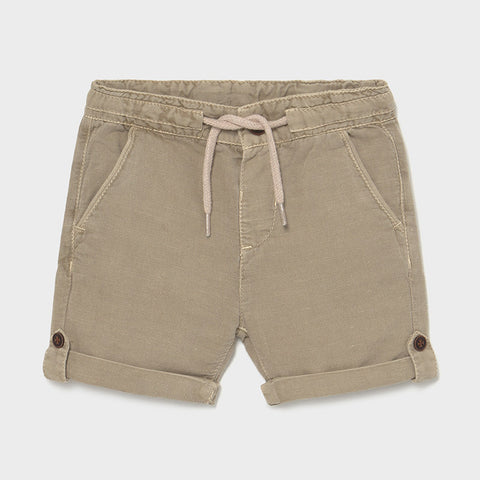 1243 Mayoral Boys Tan Linen Shorts