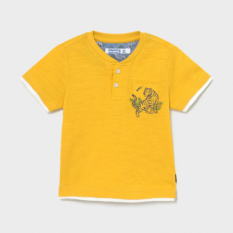 Printed T-shirt - Yellow/Tiger - Kids