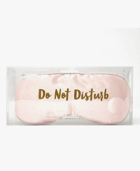 Cala Spa Solutions Lux Satin Sleep Mask, Do Not Disturb, Pink