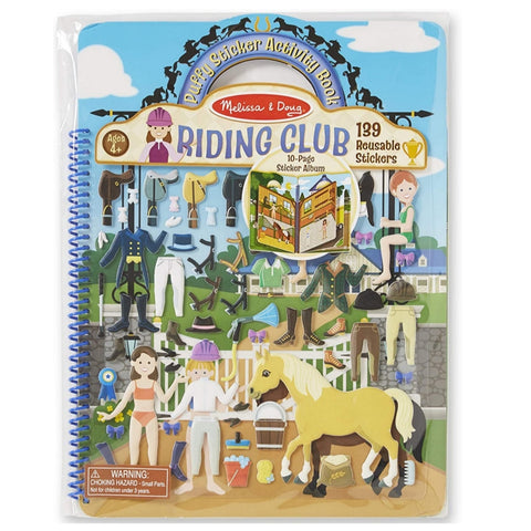Melissa & Doug - Puffy Sticker Activity Book, Horse Riding Club