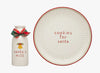 Cookies for Santa Ceramic Plate & Milk Jug Set