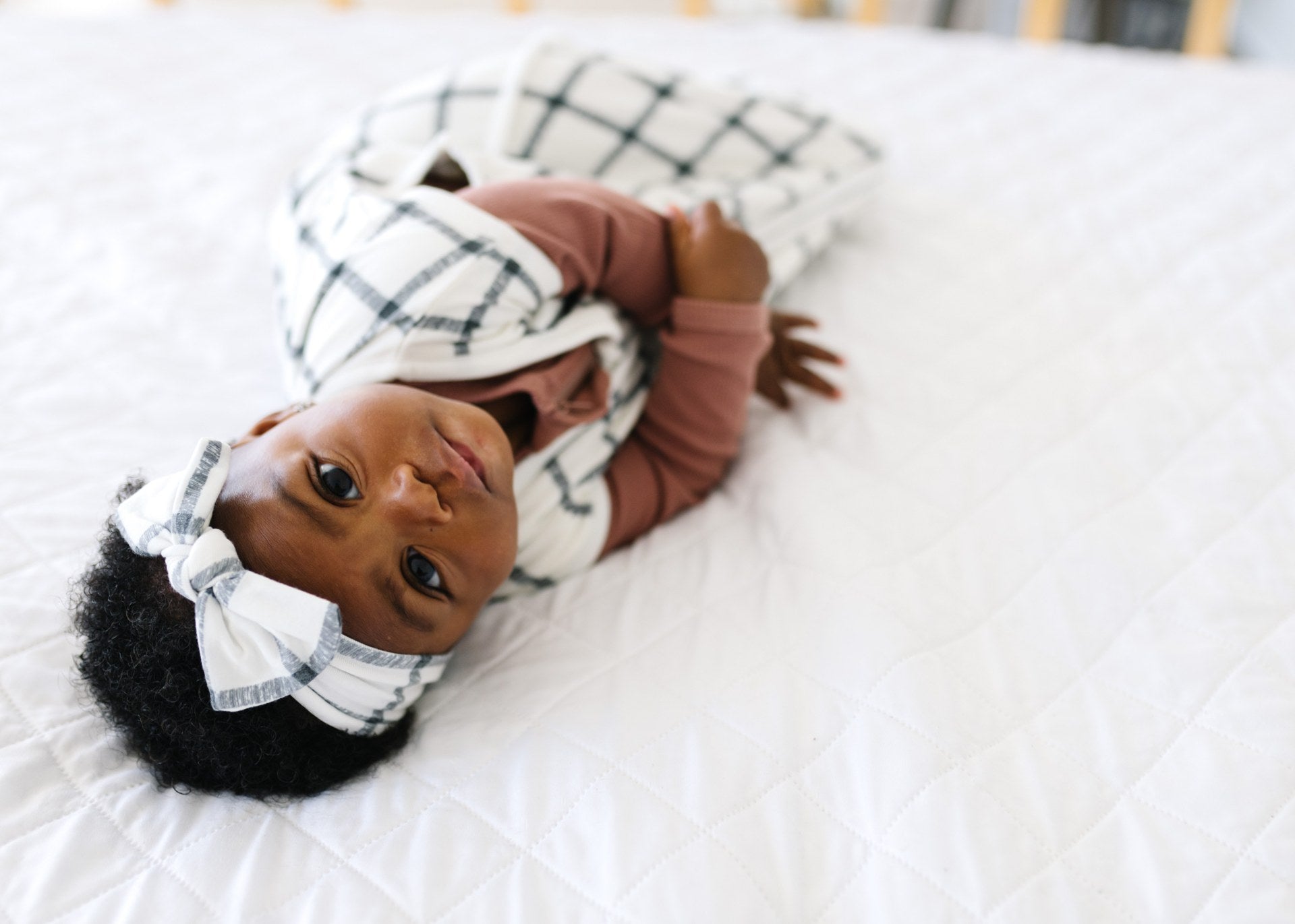 Copper Pearl Bow Headband Headwrap, Ledger