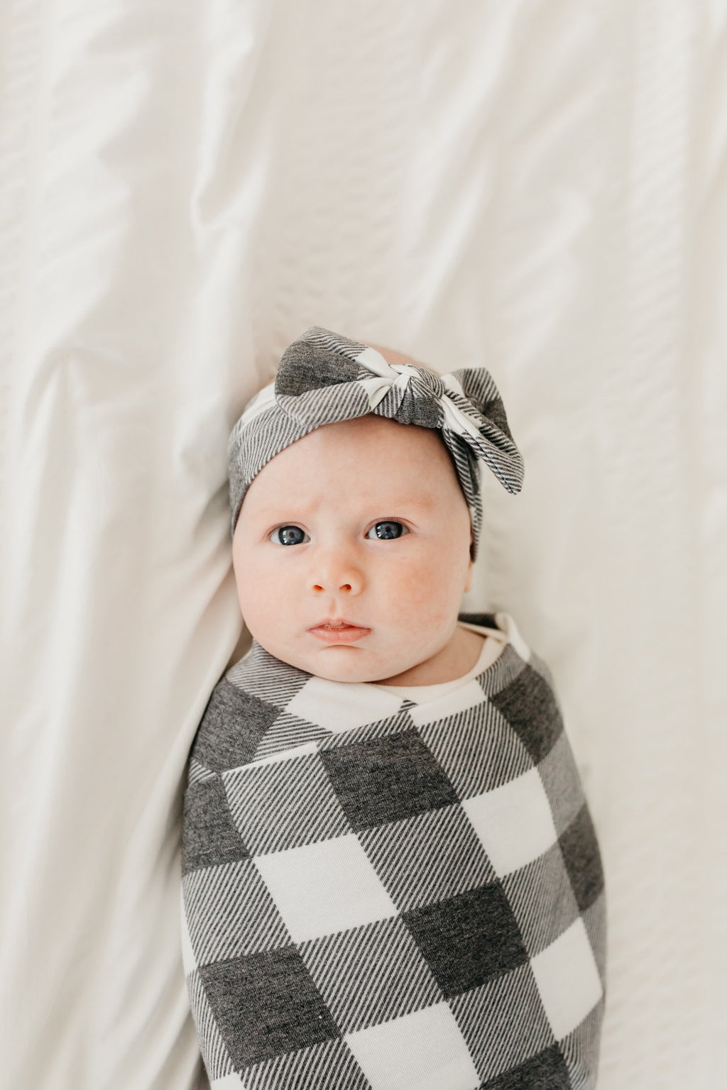 Knit Single Blanket, Copper Pearl, Swaddle Blanket, Scotland Black and White Blanket, Wrapped Around 