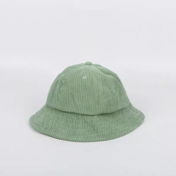 Bucket Sun Hat, Corduroy w/Elastic Chin Strap, Sage Green