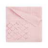 Elegant Baby Knit Blanket - Soft Pink