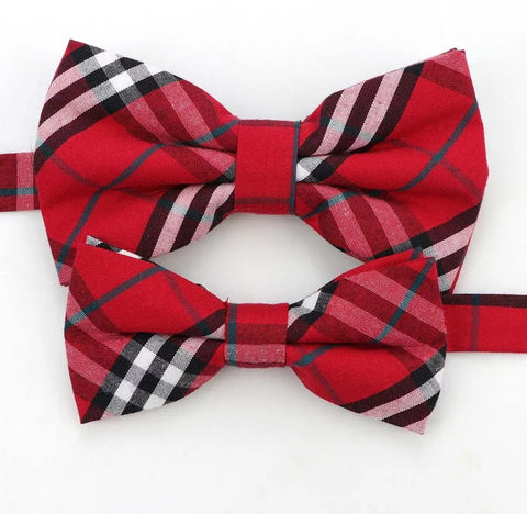 Boys Adjustable Bow Tie - Bright Festive Red (Two Sizes)