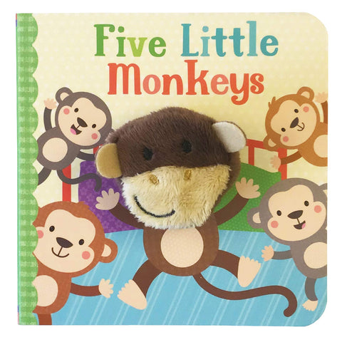 Chunky Mini Finger Puppet Board Book - 5 Little Monkeys