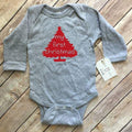 My First Christmas - L/S Bodysuit, Unisex Grey