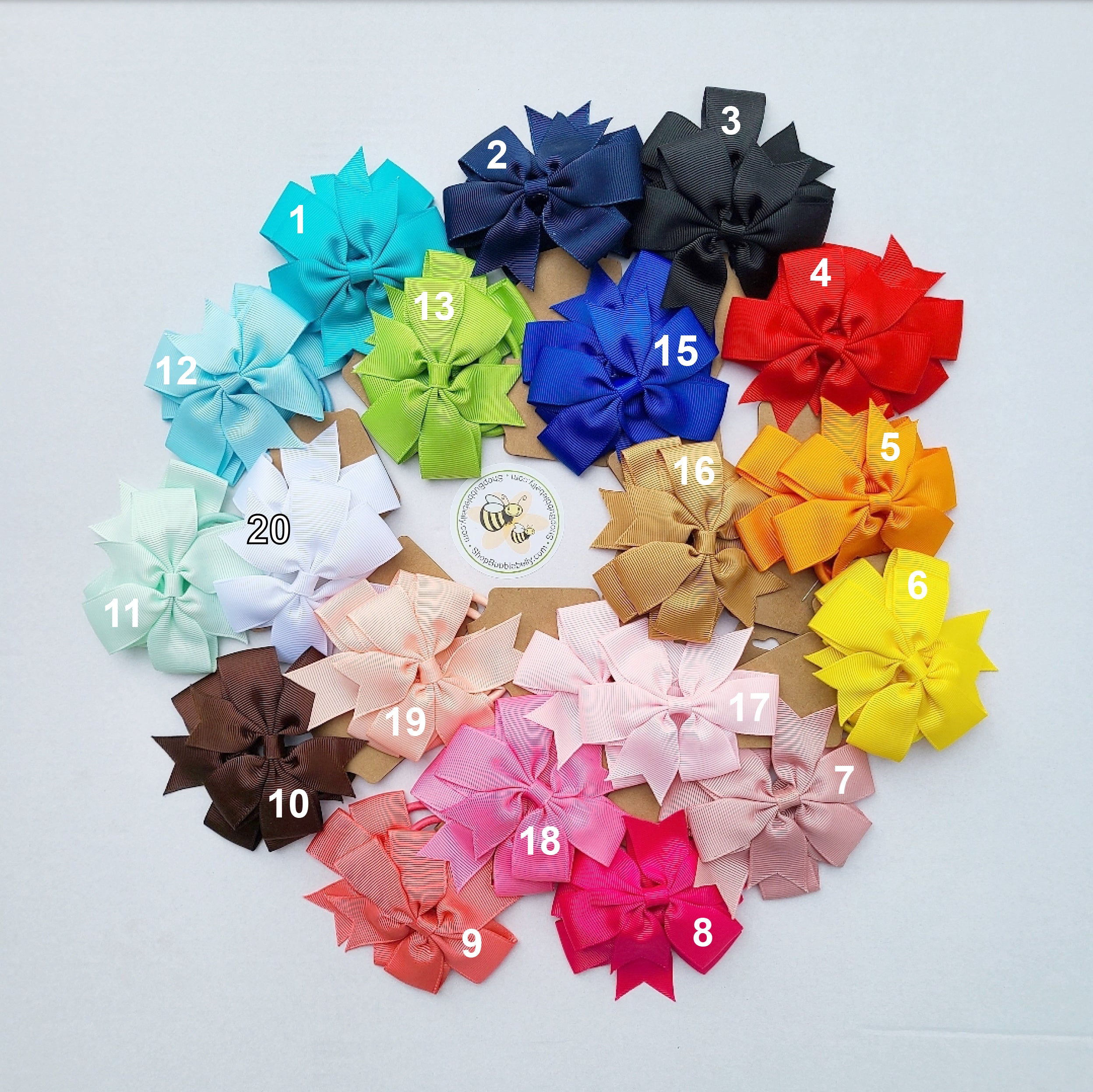 Grosgrain Bow Hair Pony Tail Ties