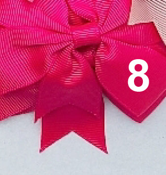 Grosgrain 3" Double Loop Bow Pony Tail Tie 2 PC Set (CLICK TO SELECT COLORS)